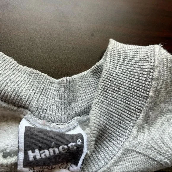 Hanes Light Gray Crewneck Men's Sweater - Picture 2 of 4